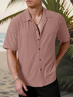 Elias | Textured Camp-Collar Shirt