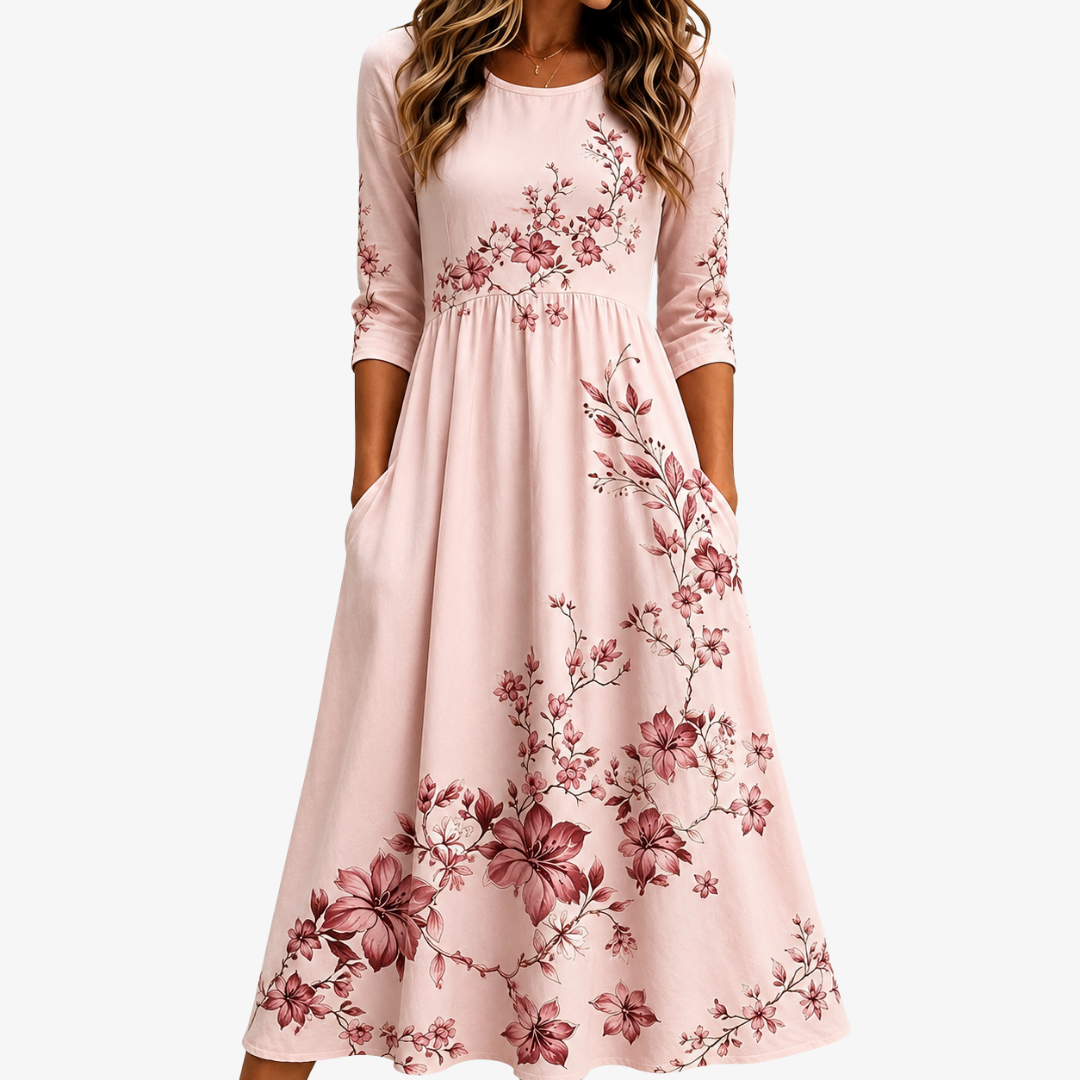 CAMILLA | ROZEN TUIN CHARME POCKET MIDI JURK