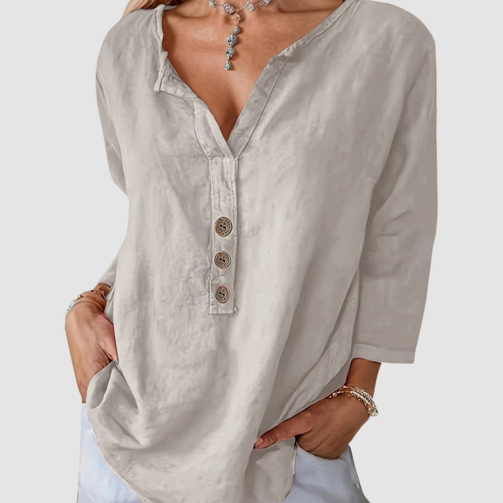 Melisa™ Casual Katoenen & Linnen Blouse
