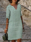 Celia | Vintage Split Neck Zomerjurk