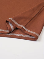 Maxwell | Getextureerde Knop-Hals T-shirt