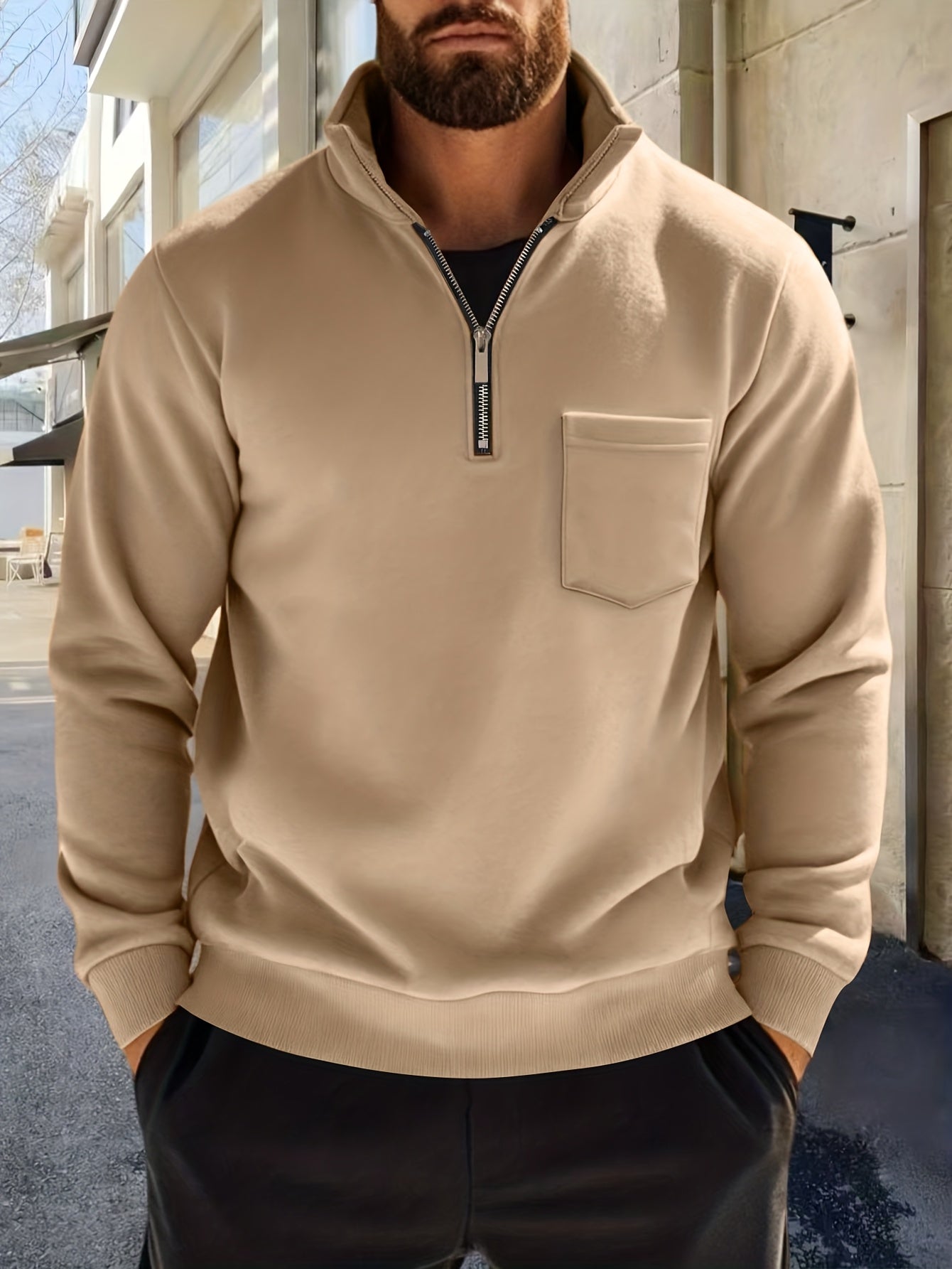 Donovan | Half-Zip Staande Kraag Pullover
