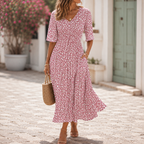 Francesca | Elegante Midi Jurk met Modelleringseffect