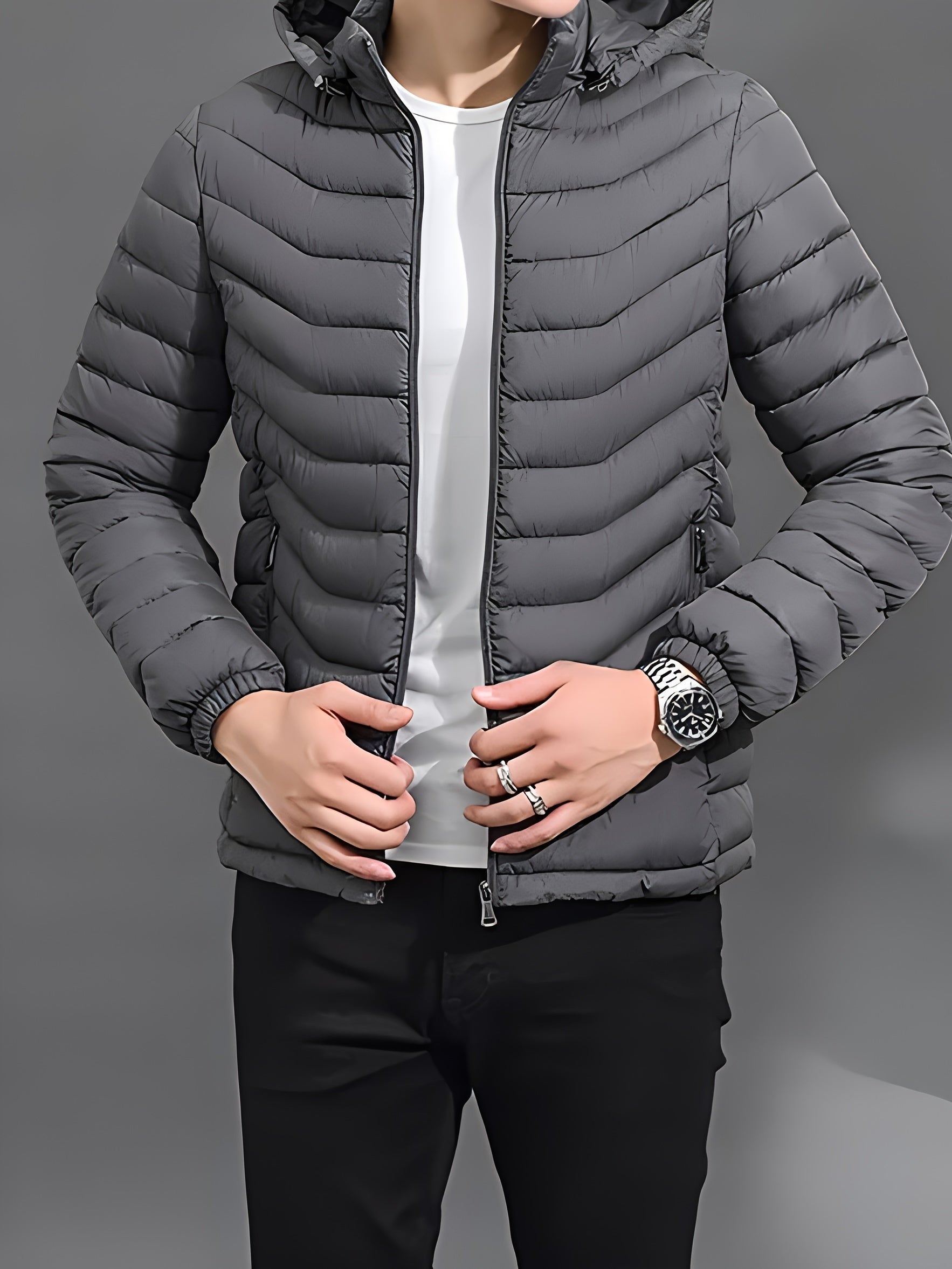 Silas | Gewatteerde Puffer Jacket met Kap
