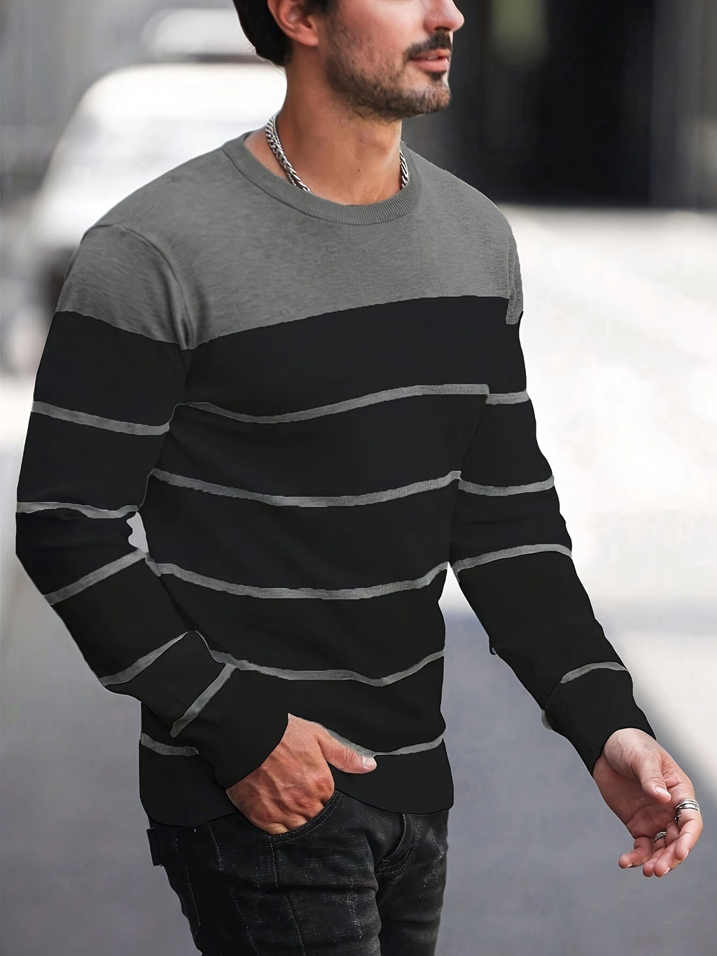 Bennington | Klassieke Gestreepte Crewneck Trui