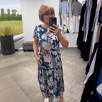 EVANGELINE | FLODALE MAXI JURK MET LAAGJES