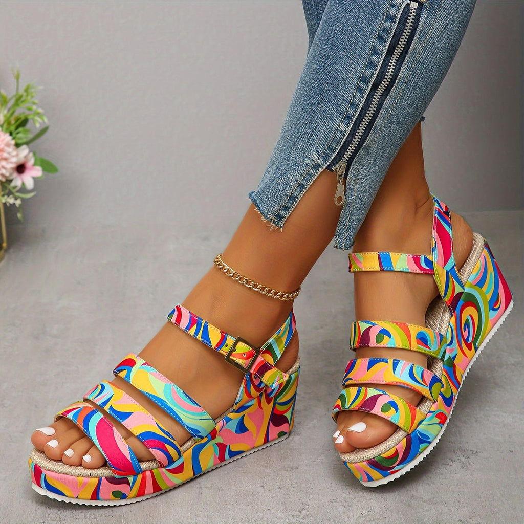JULIA | PLATFORM ANKLE STRAP SANDALEN