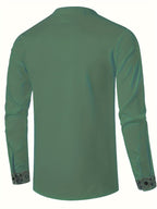 Rafael | Patroon Stand-Collar Henley Shirt