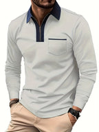 Fletcher | Verfijnde Zip-Kraag Polo Shirt