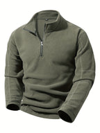 Foster | Staande Kraag Half-Zip Pullover