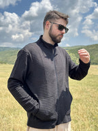 Nash | Textured Stand-Collar Zip-Up Jacket