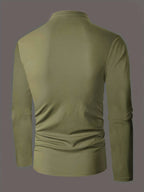 Gareth | Verfijnde Lange Mouwen Henley Shirt