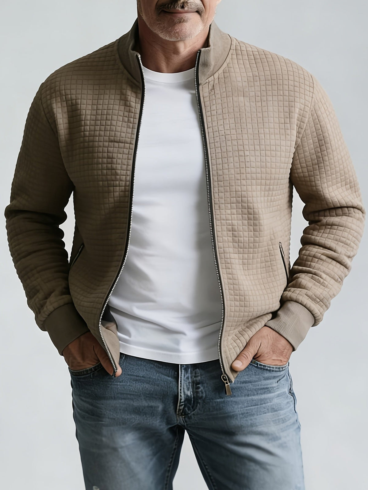 Griffin | Textured Zip-Up Jacket