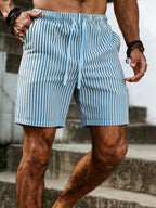 Reid | Gestreepte Casual Shorts