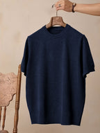 Emerson | Verfijnde Crew-Neck Korte Mouw Top