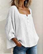 Florence | Ontspannen Blouse met Vierkante Hals