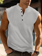 Grant | Mouwloze Knop-Front Tanktop