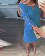 SABRINA | ELEGANTE CUTOUT DETAILS MIDI JURK