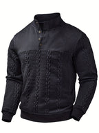 Callahan | Textured Button-Neck Pullover