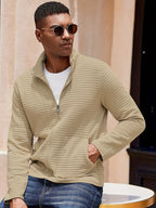 Nash | Textured Stand-Collar Zip-Up Jacket