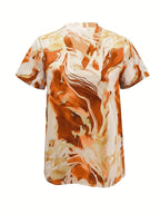 Mildred™ Marmerprint Korte Mouwen Shirt