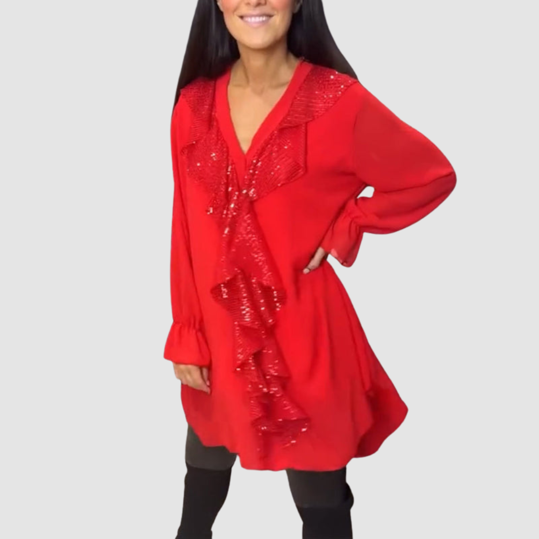 Elain™ Elegante Rimpel Blouse