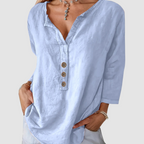 Melisa™ Casual Katoenen & Linnen Blouse