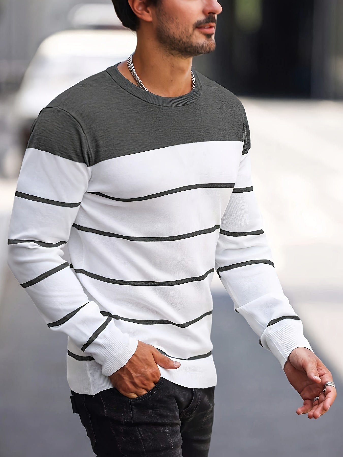 Bennington | Klassieke Gestreepte Crewneck Trui