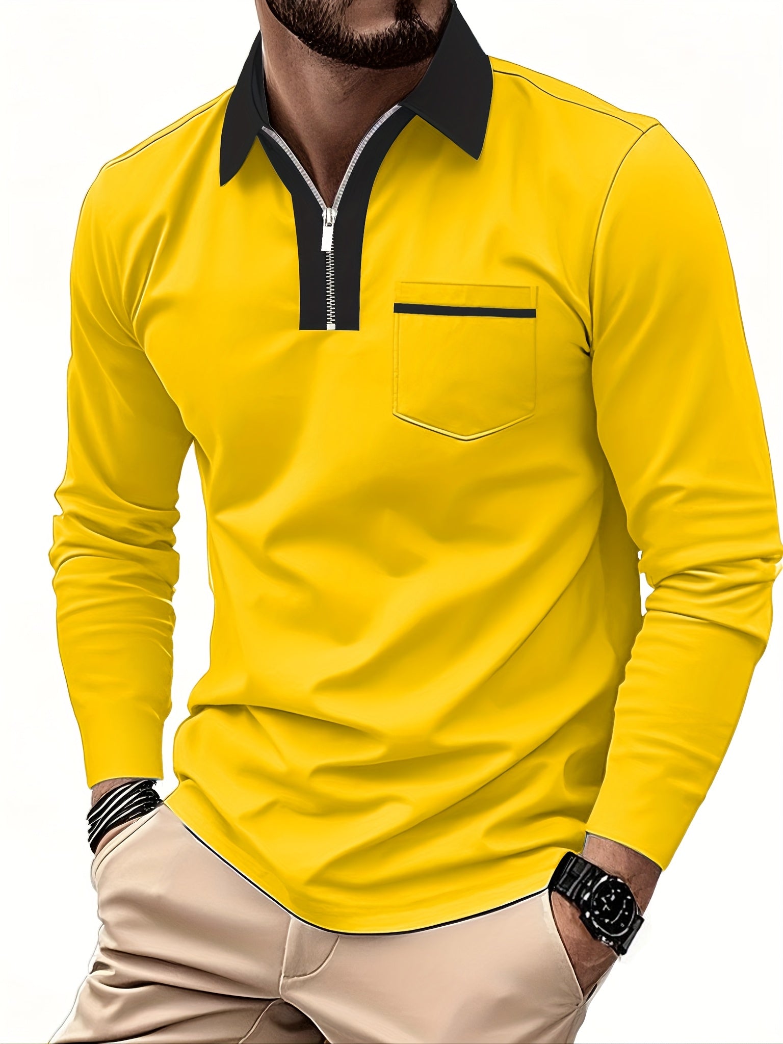 Fletcher | Verfijnde Zip-Kraag Polo Shirt