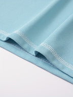 Maxwell | Getextureerde Knop-Hals T-shirt