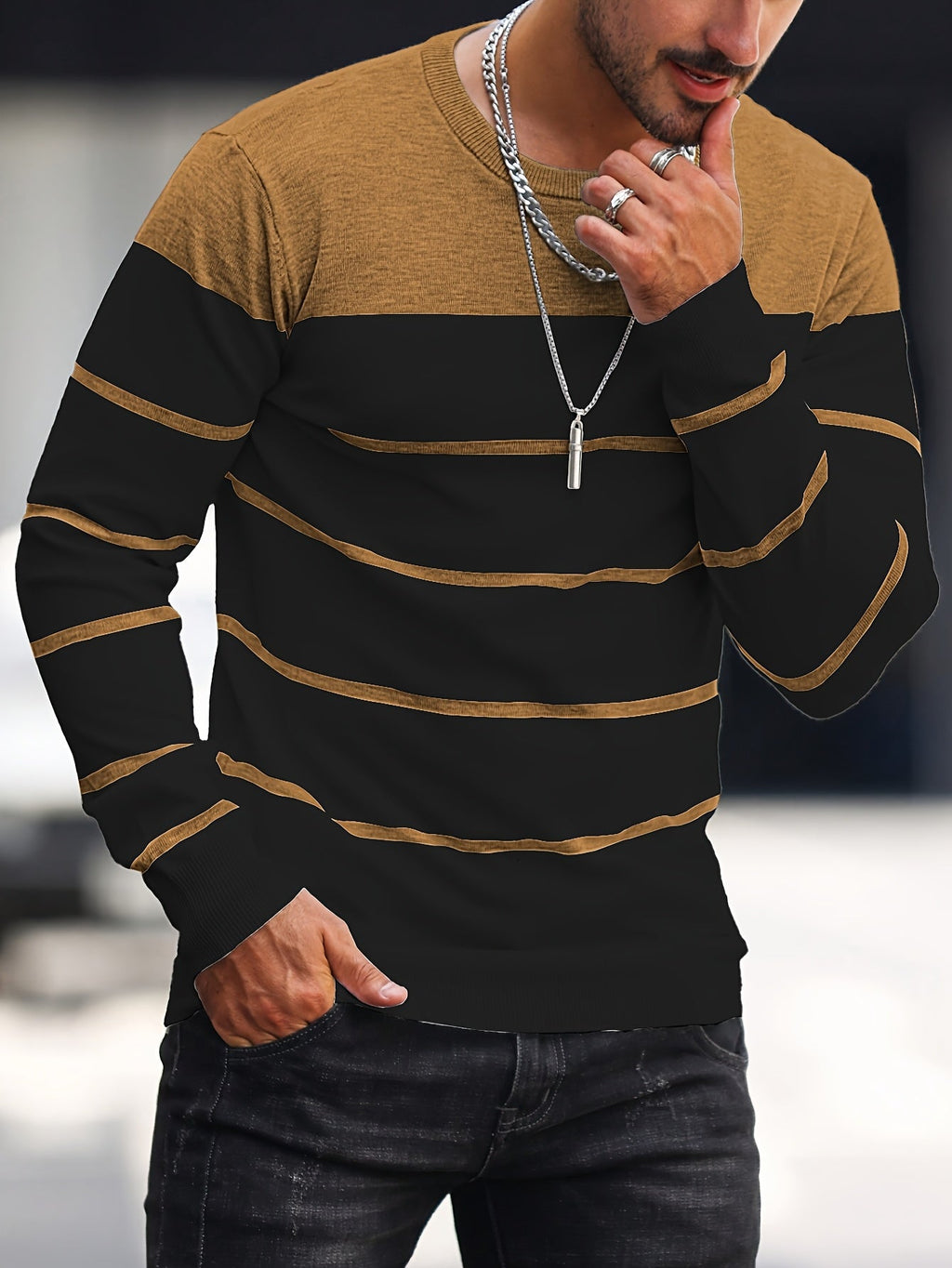 Bennington | Klassieke Gestreepte Crewneck Trui