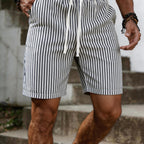 Reid | Gestreepte Casual Shorts