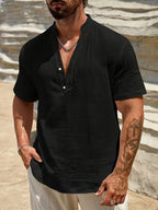 Adrian | Ontspannen Henley Shirt