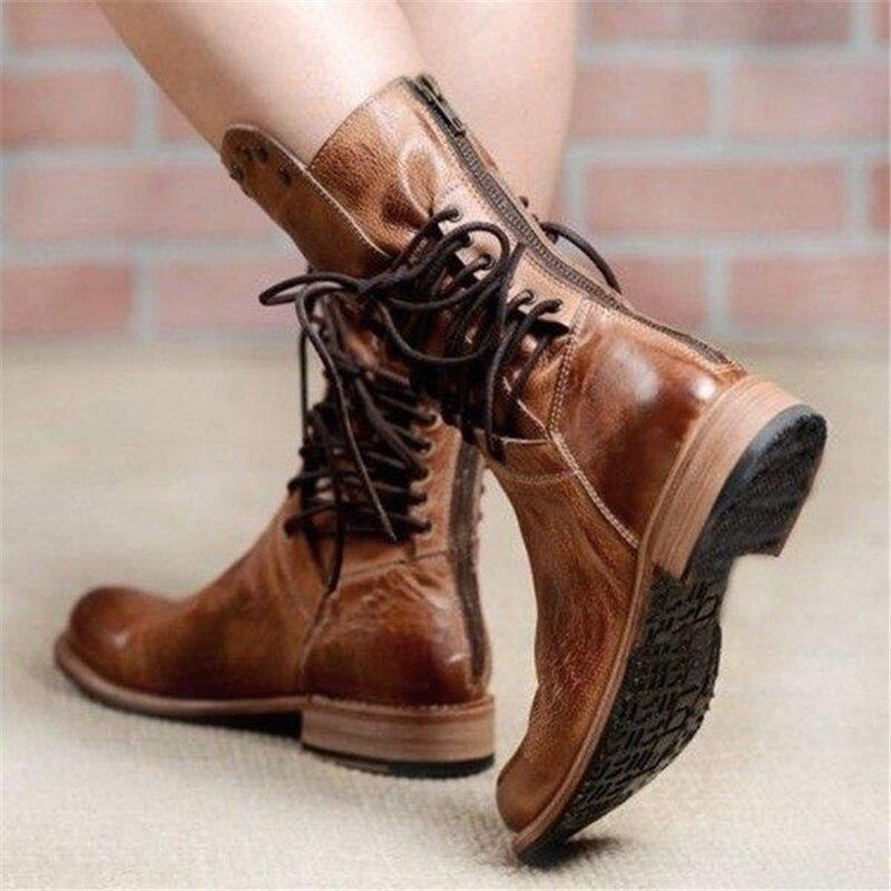 JOAN | VINTAGE VETERSCHOENEN MET STUDS TOT DE KUIT