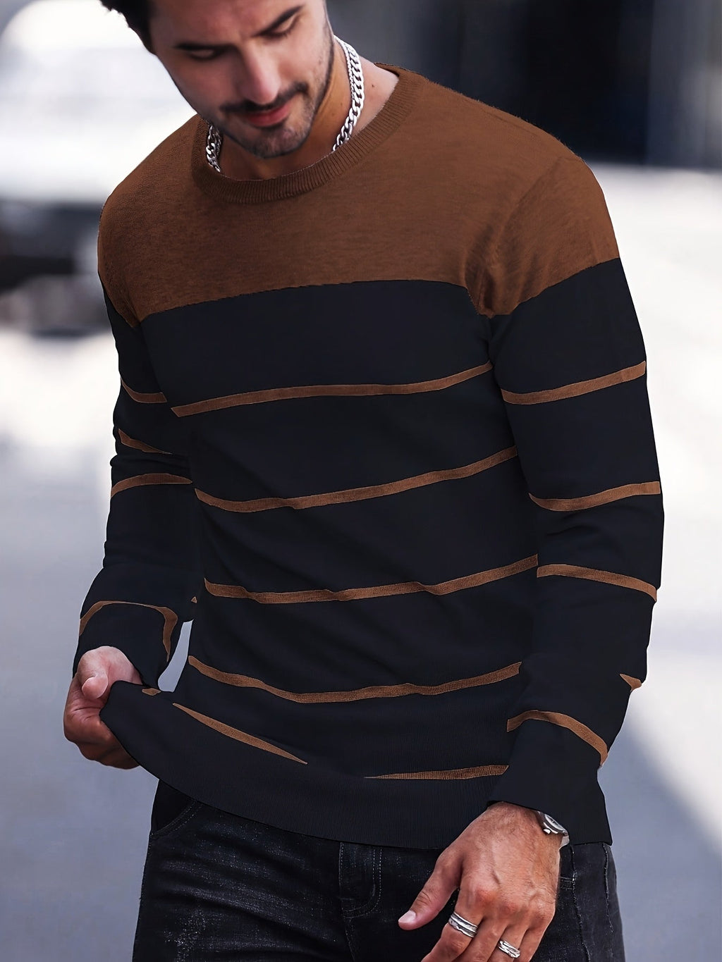 Bennington | Klassieke Gestreepte Crewneck Trui