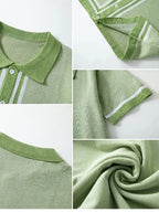 Winston | Retro Gestreept Korte Mouwen Shirt