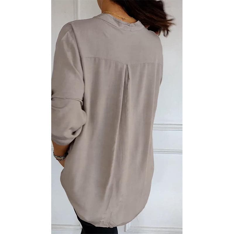VERITY | SHIRT MET PAILLETTENAFWERKING EN KNOPEN