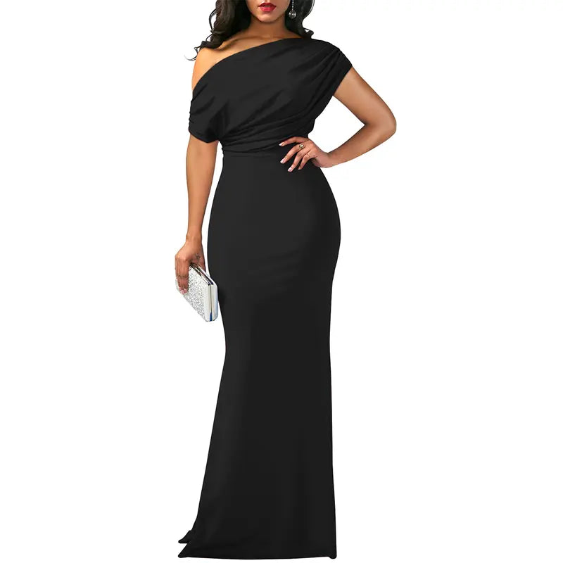 Roos | Elegante Off-Shoulder Avondjurk