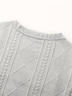 Bryce | Getextureerde Ronde Hals Lange Mouwen Top