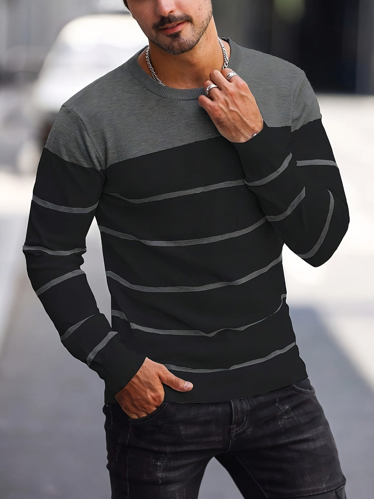 Bennington | Klassieke Gestreepte Crewneck Trui