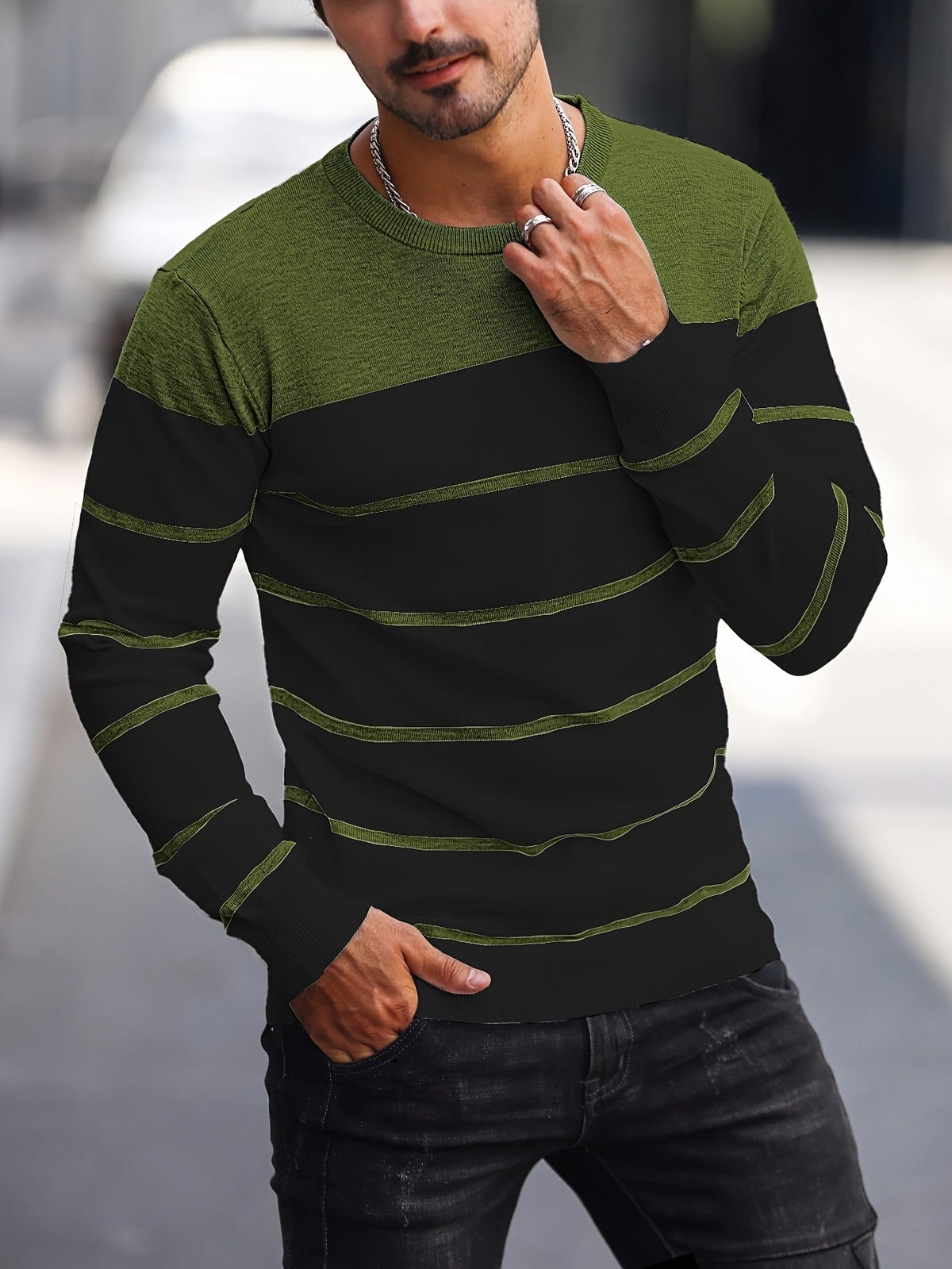 Bennington | Klassieke Gestreepte Crewneck Trui