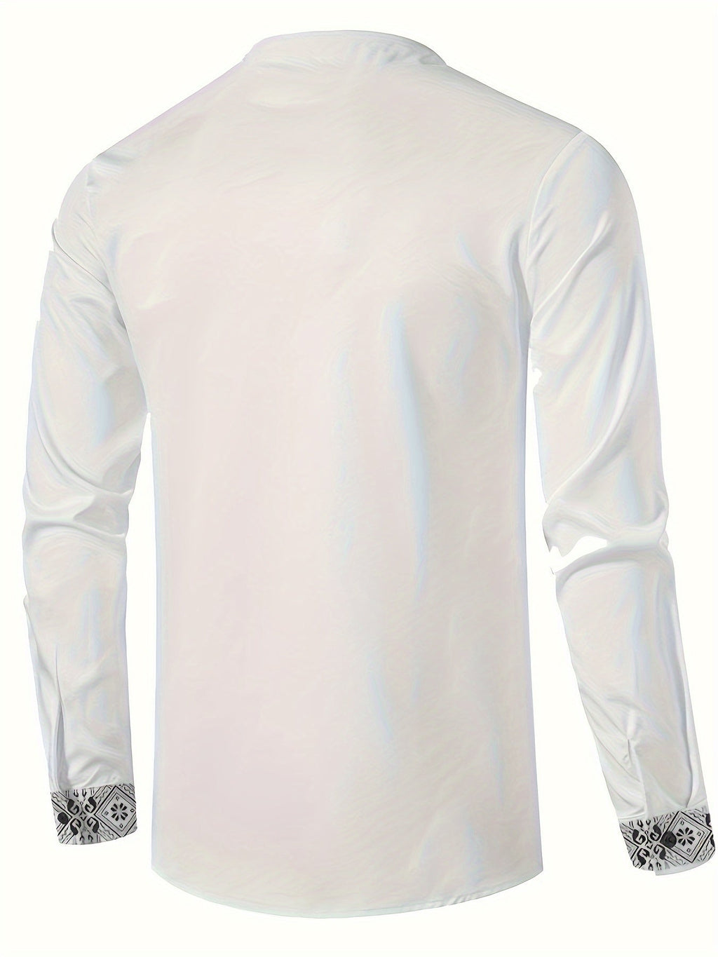 Rafael | Patroon Stand-Collar Henley Shirt