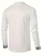 Rafael | Patroon Stand-Collar Henley Shirt