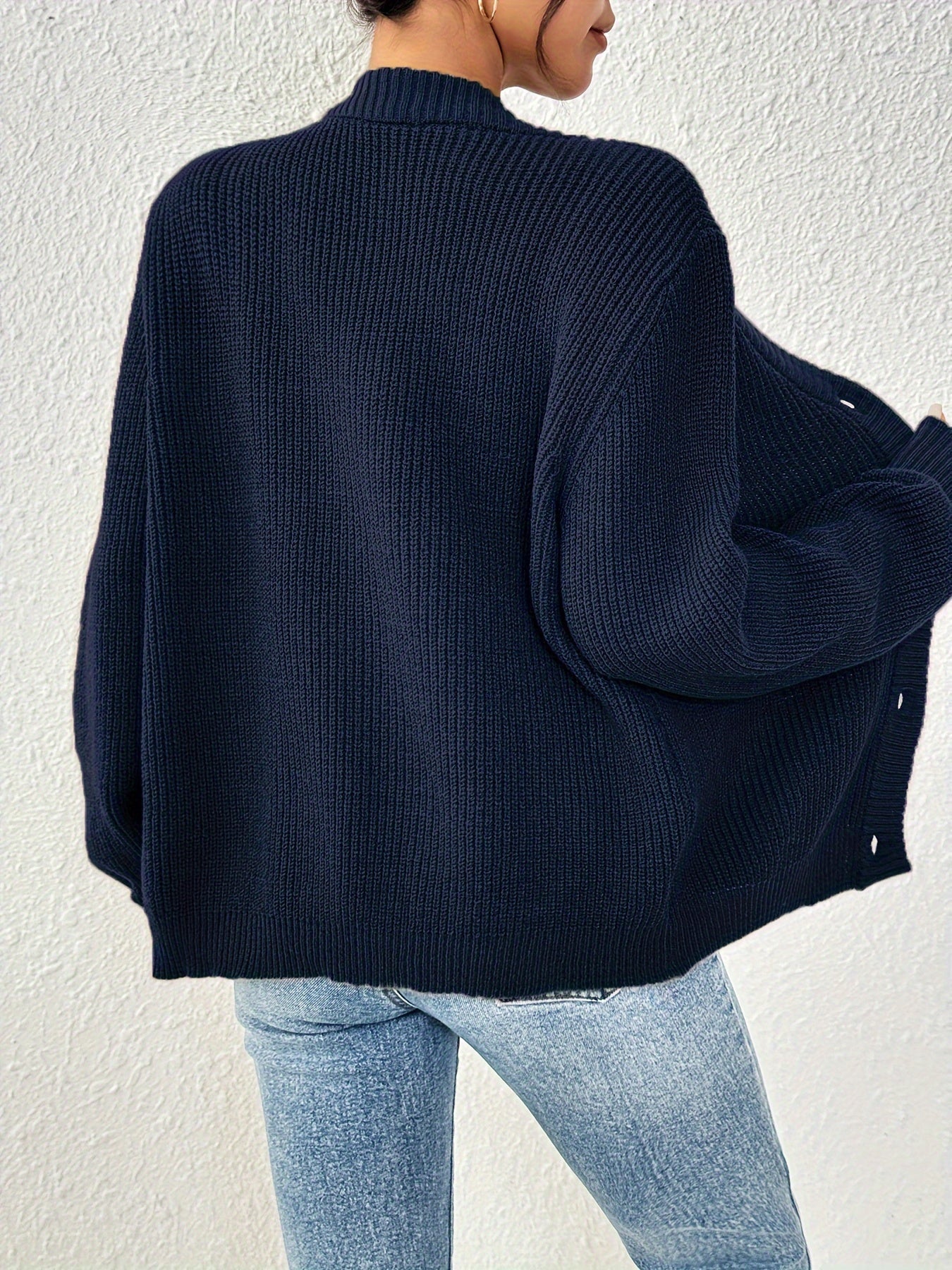 Winifred | Ontspannen Knopen-Voorkant Cardigan