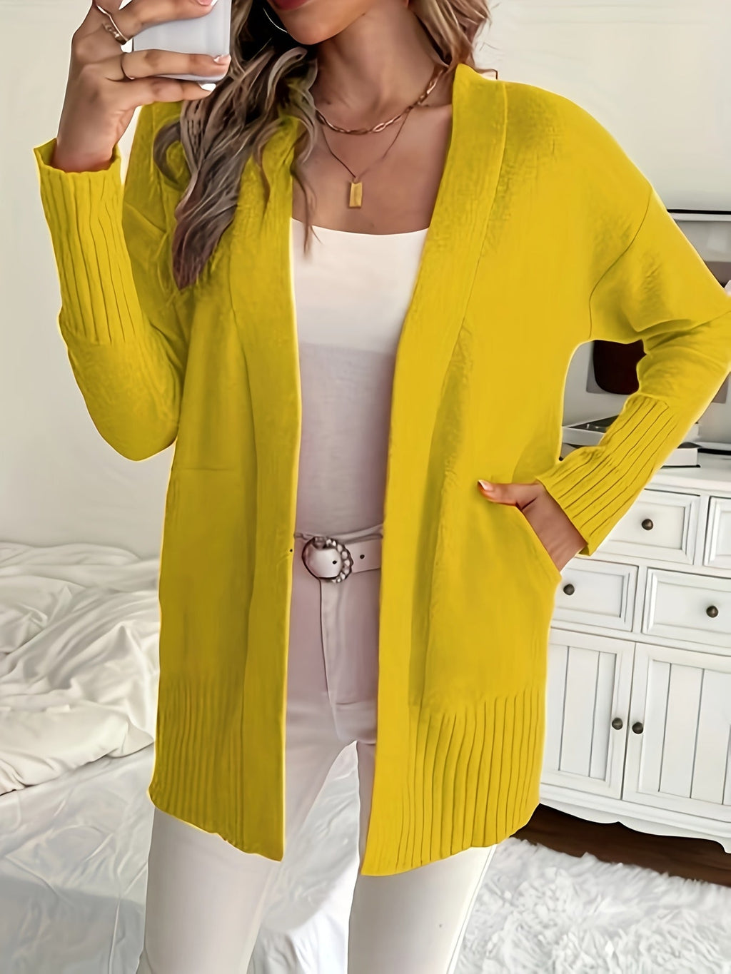 Charlotte | Gelaagde Open-Front Cardigan