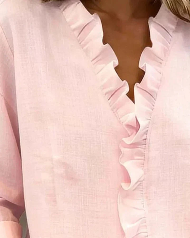 Chloe | Lichtgewicht V-hals Everyday Blouse
