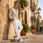 Sneakers Giuliano | Patchwork Multicolor in Suède en Leer