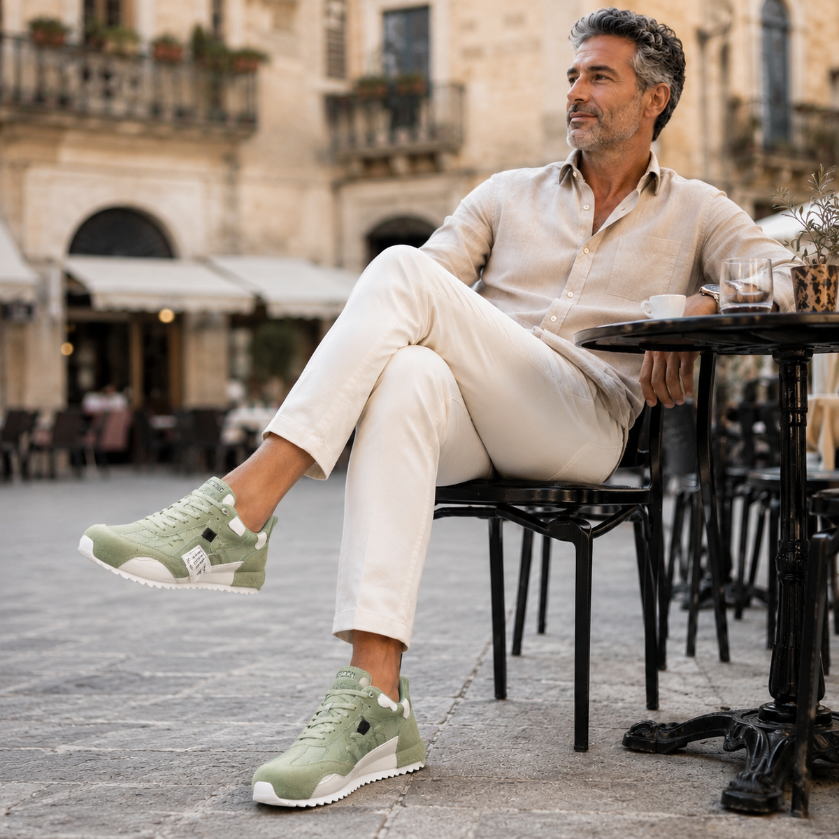 Sneakers Giuliano | Patchwork Multicolor in Suède en Leer