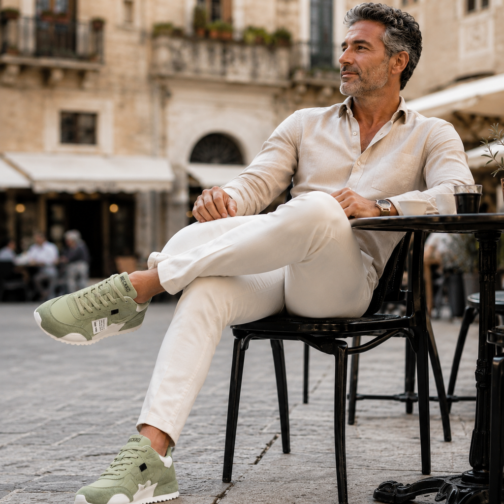 Sneakers Giuliano | Patchwork Multicolor in Suède en Leer