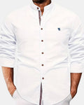 Bennett | Staande Kraag Lange Mouwen Shirt